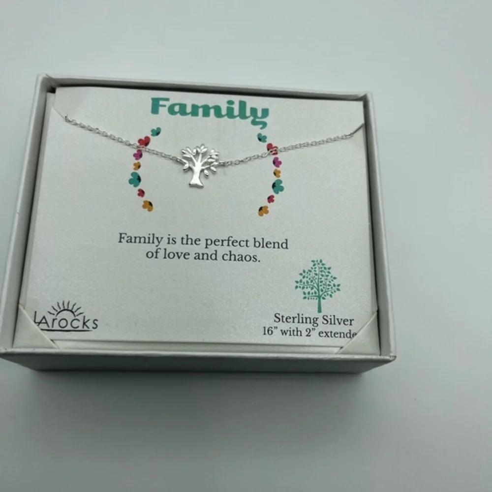 LA Rocks – Sterling Silver Family Tree Necklace, NIB - Picture 4 of 6